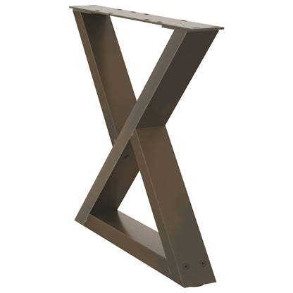Salontafelpoten 2 st 50x(42-43,3) cm staal naturel