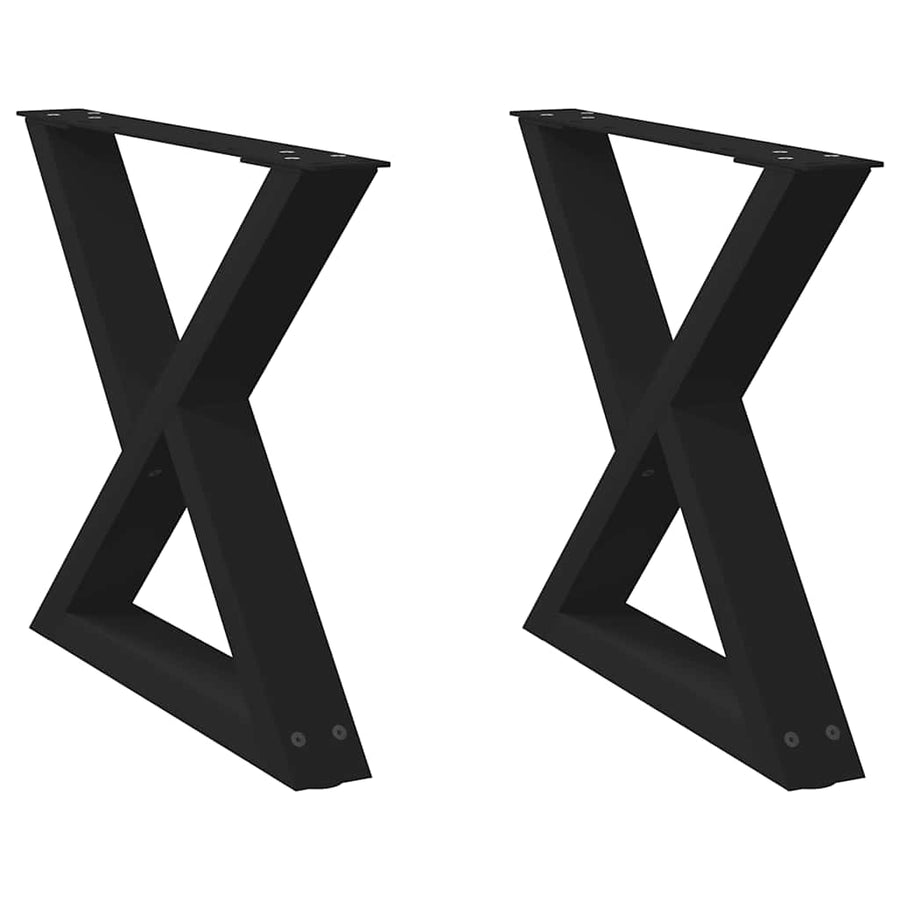 Salontafelpoten 2 st 60x(42-43,3) cm staal zwart