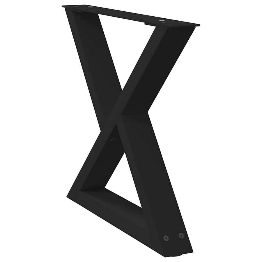 Salontafelpoten 2 st 60x(42-43,3) cm staal zwart