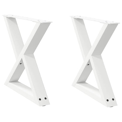Salontafelpoten 2 st 60x(42-43,3) cm staal wit