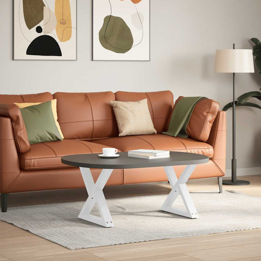 Salontafelpoten 2 st 60x(42-43,3) cm staal wit