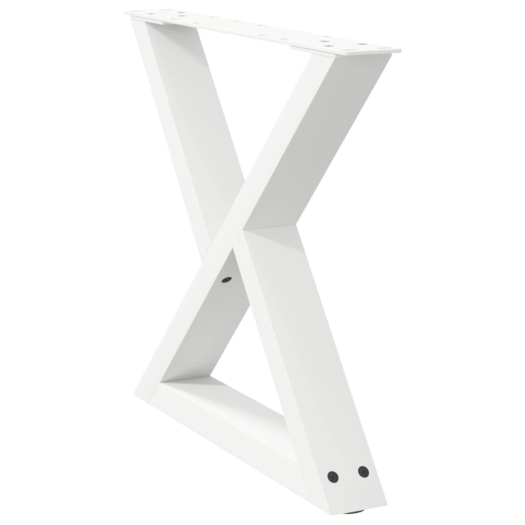 Salontafelpoten 2 st 60x(42-43,3) cm staal wit