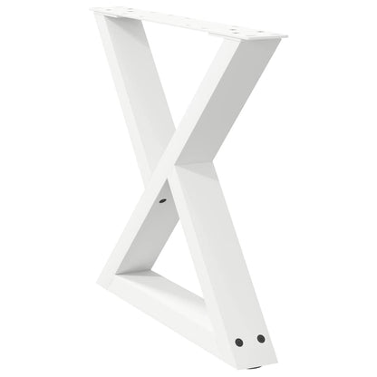 Salontafelpoten 2 st 60x(42-43,3) cm staal wit