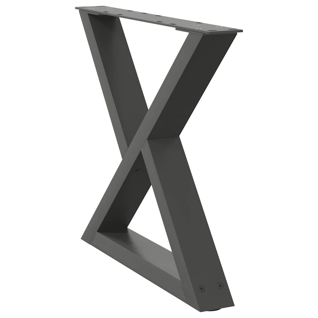 Salontafelpoten 2 st 60x(42-43,3) cm staal antraciet