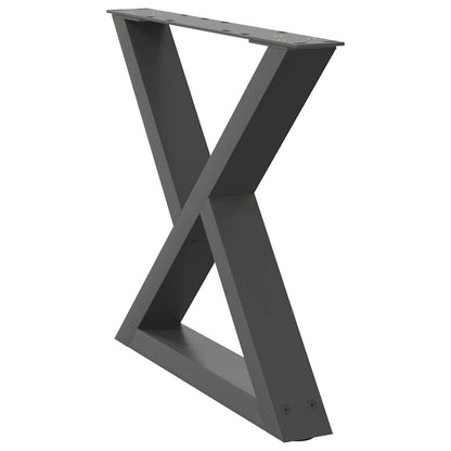 Salontafelpoten 2 st 60x(42-43,3) cm staal antraciet