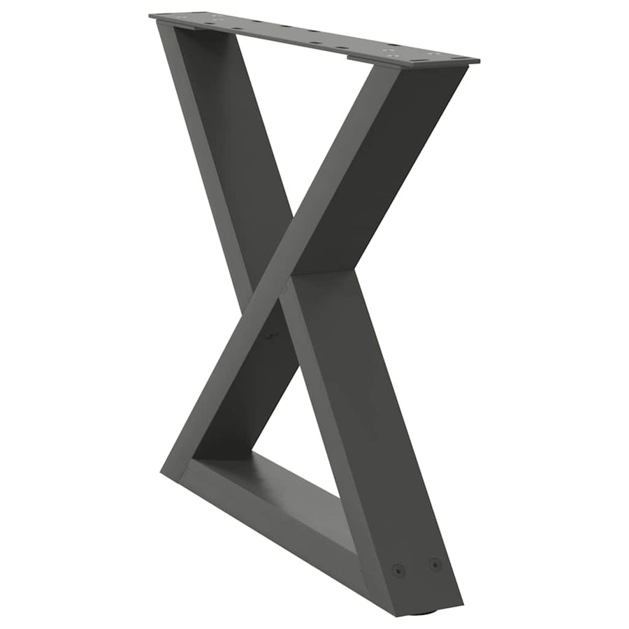 Salontafelpoten 2 st 60x(42-43,3) cm staal antraciet