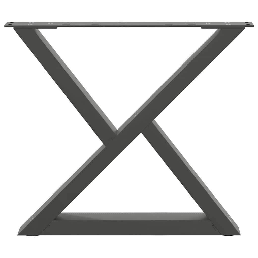 Salontafelpoten 2 st 60x(42-43,3) cm staal antraciet