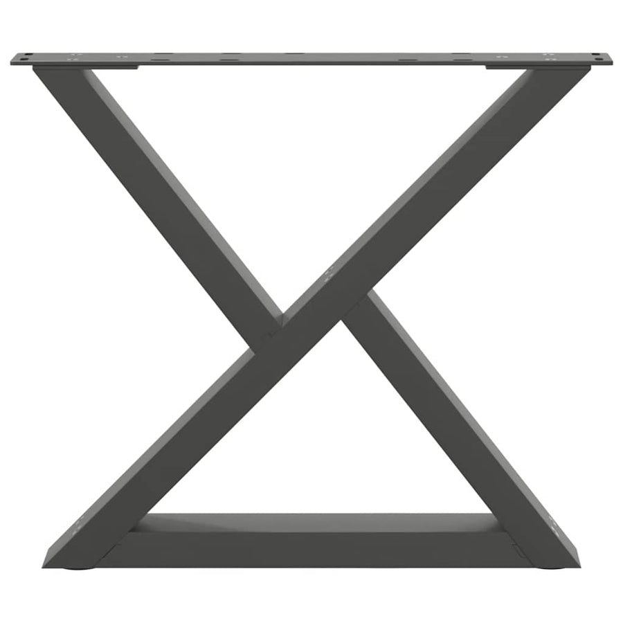 Salontafelpoten 2 st 60x(42-43,3) cm staal antraciet