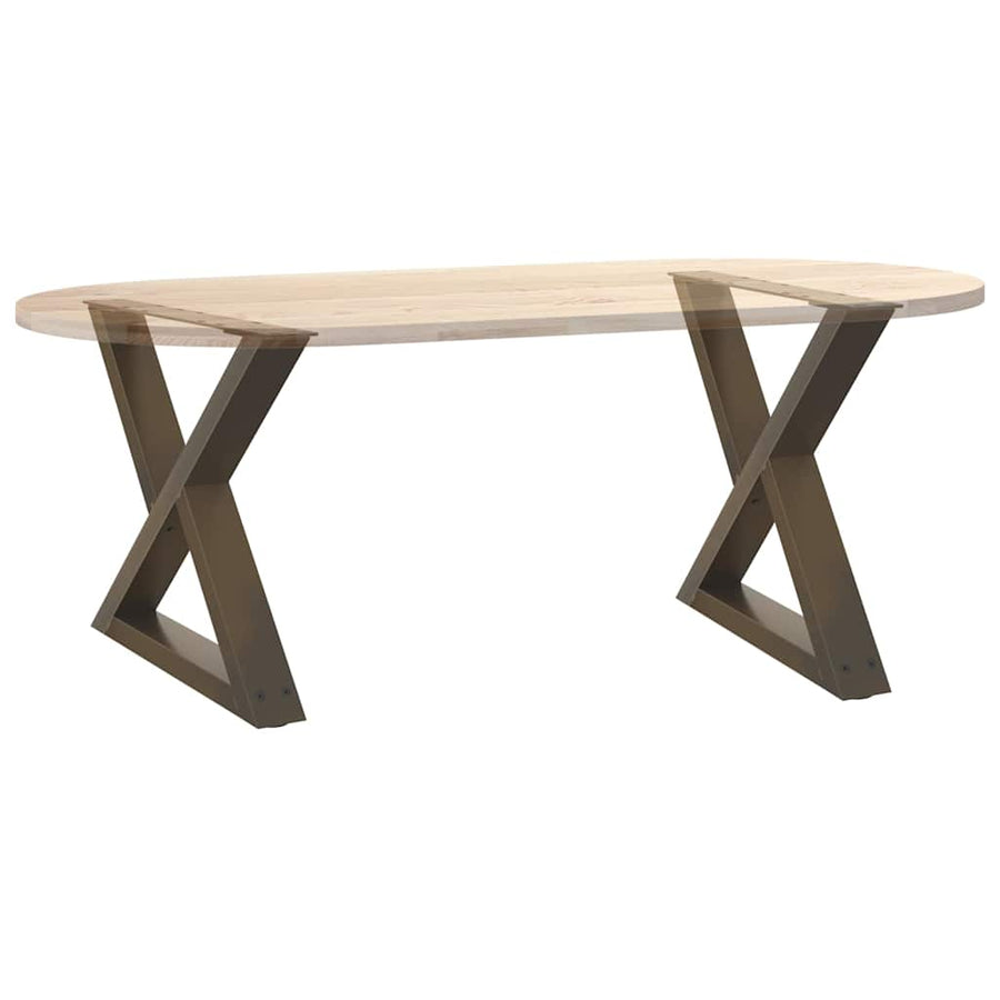 Salontafelpoten 2 st 60x(42-43,3) cm staal naturel