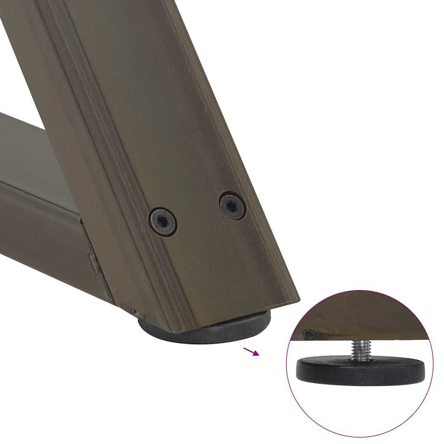Salontafelpoten 2 st 60x(42-43,3) cm staal naturel