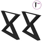 Coffee table legs 2 pcs 70x(42-43.3) cm steel black