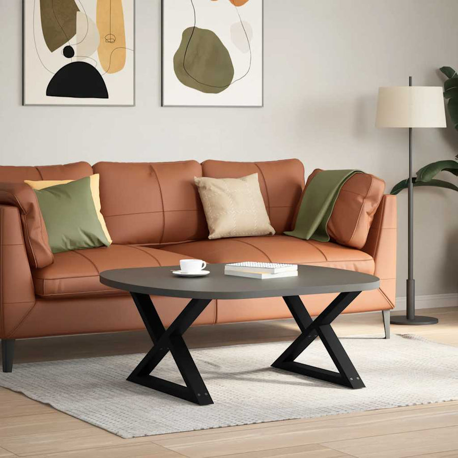 Salontafelpoten 2 st 70x(42-43,3) cm staal zwart