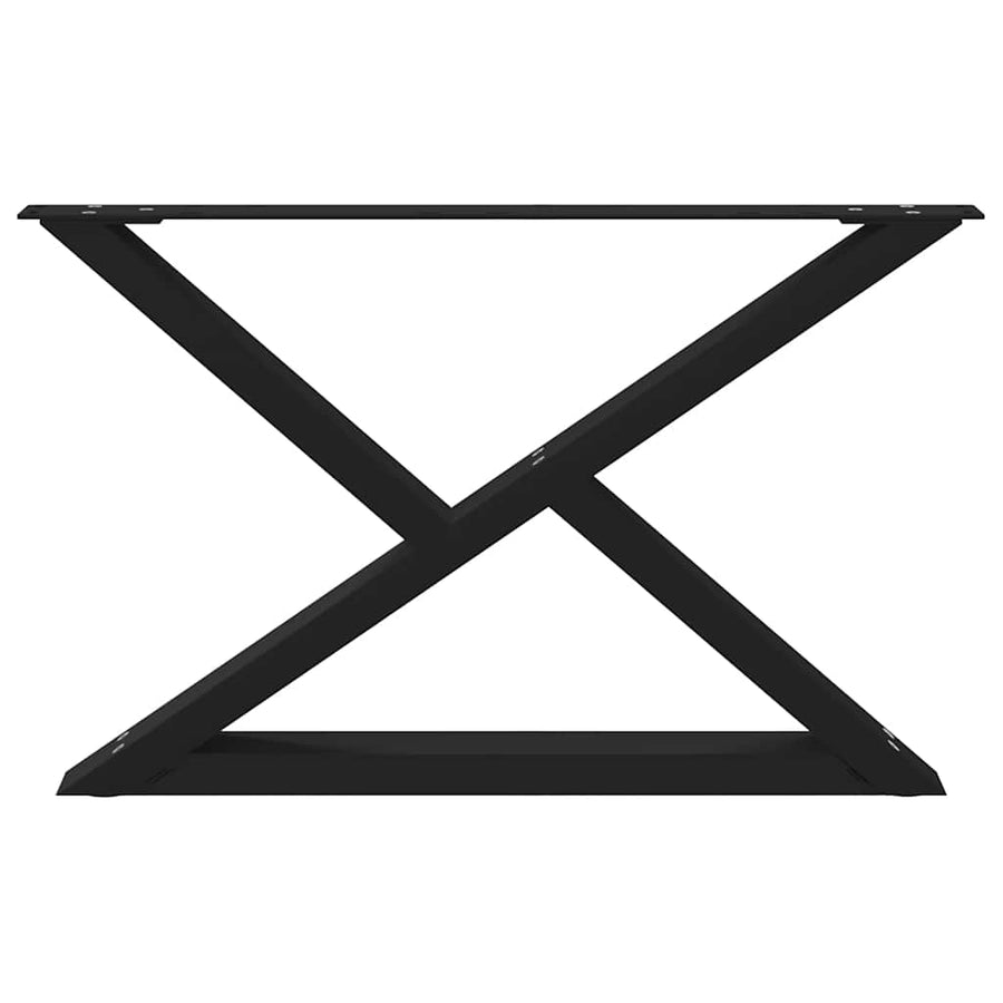Salontafelpoten 2 st 70x(42-43,3) cm staal zwart