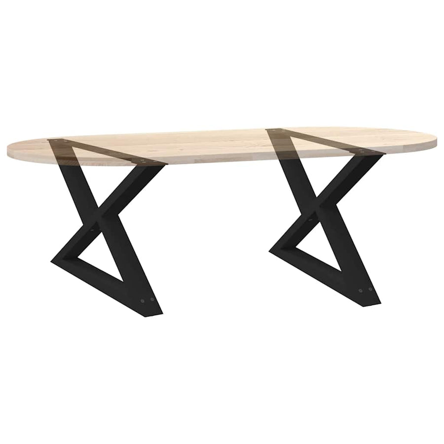 Salontafelpoten 2 st 70x(42-43,3) cm staal zwart