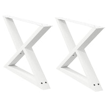 Salontafelpoten 2 st 70x(42-43,3) cm staal wit