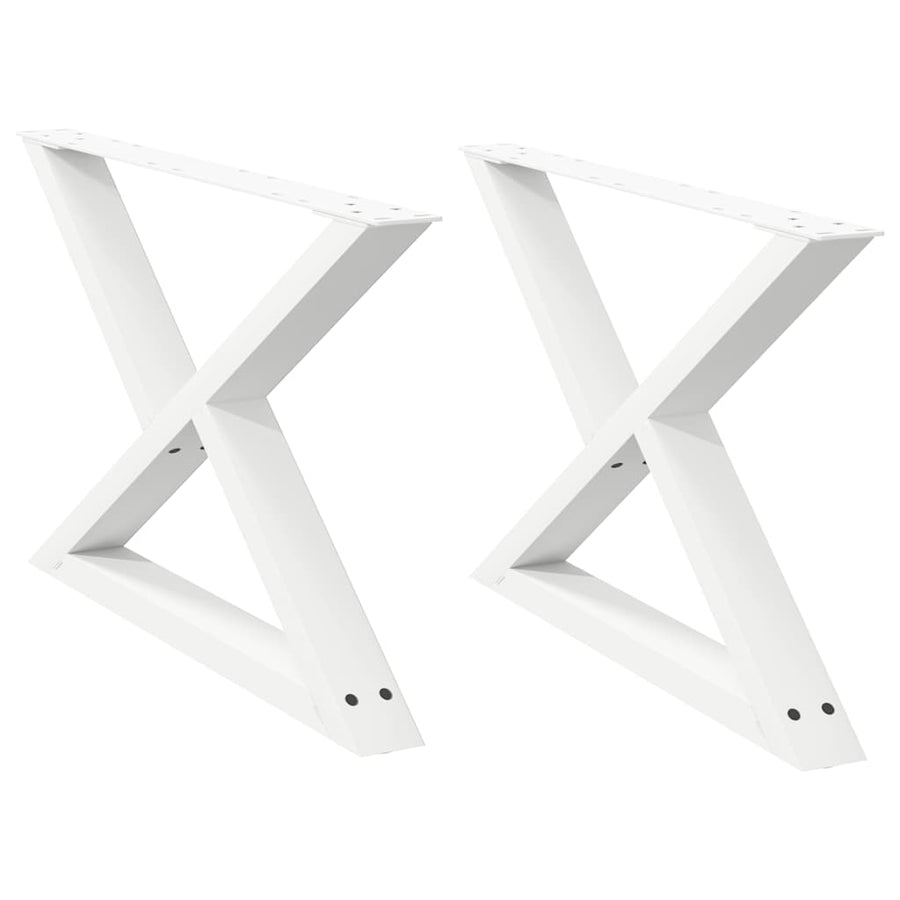 Salontafelpoten 2 st 70x(42-43,3) cm staal wit
