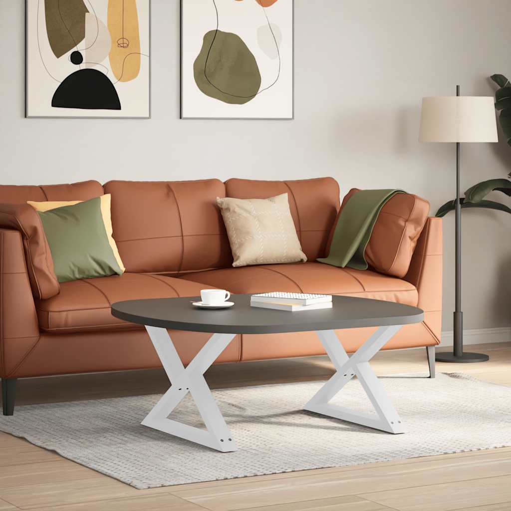 Salontafelpoten 2 st 70x(42-43,3) cm staal wit