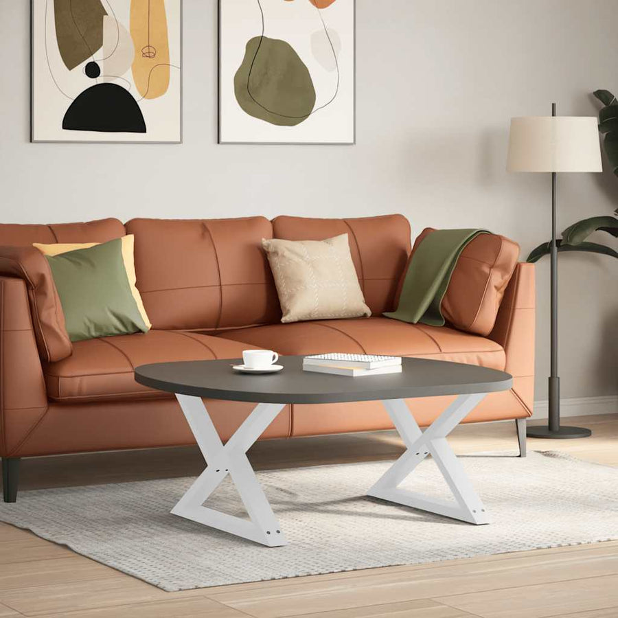 Salontafelpoten 2 st 70x(42-43,3) cm staal wit