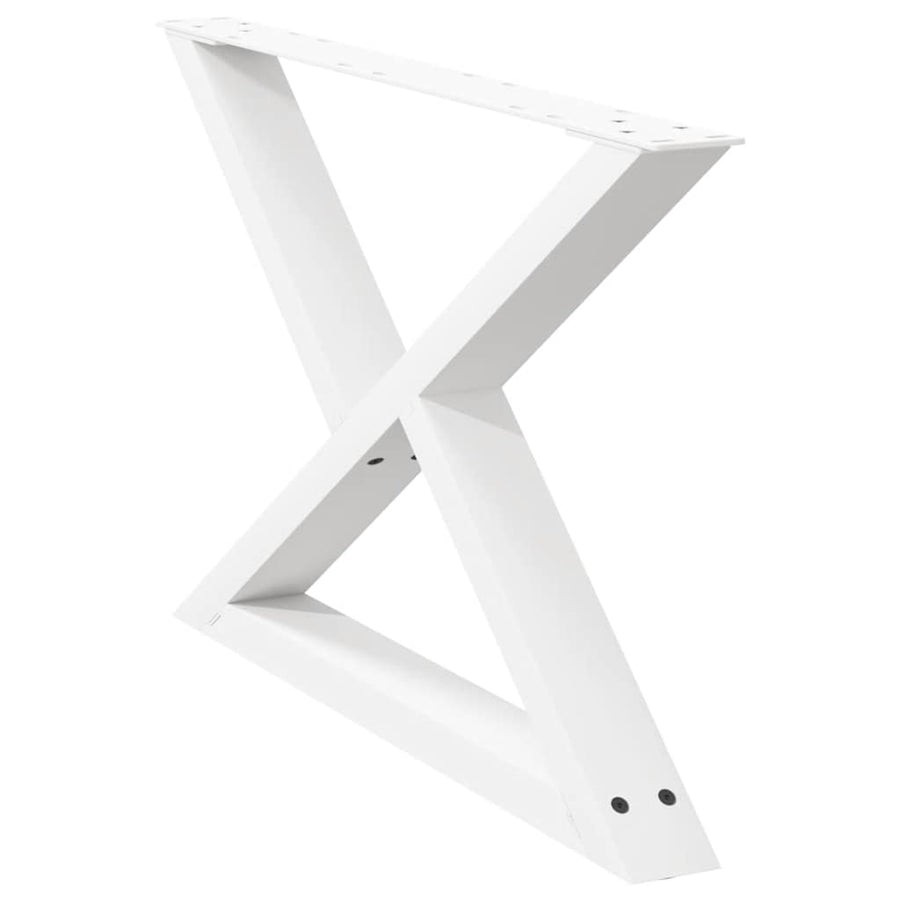 Salontafelpoten 2 st 70x(42-43,3) cm staal wit