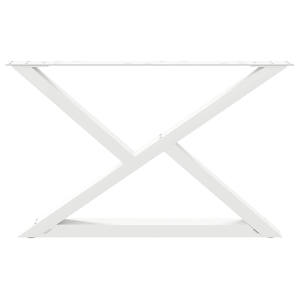 Salontafelpoten 2 st 70x(42-43,3) cm staal wit