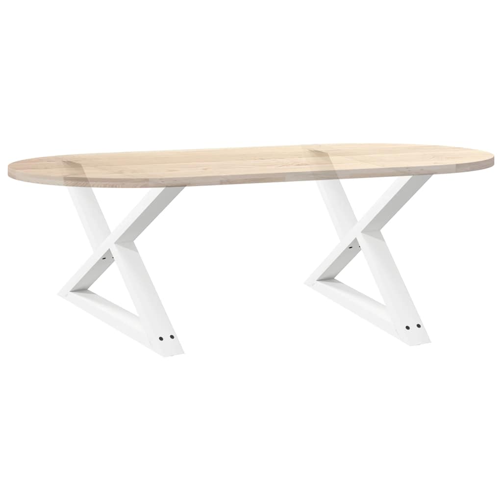 Salontafelpoten 2 st 70x(42-43,3) cm staal wit