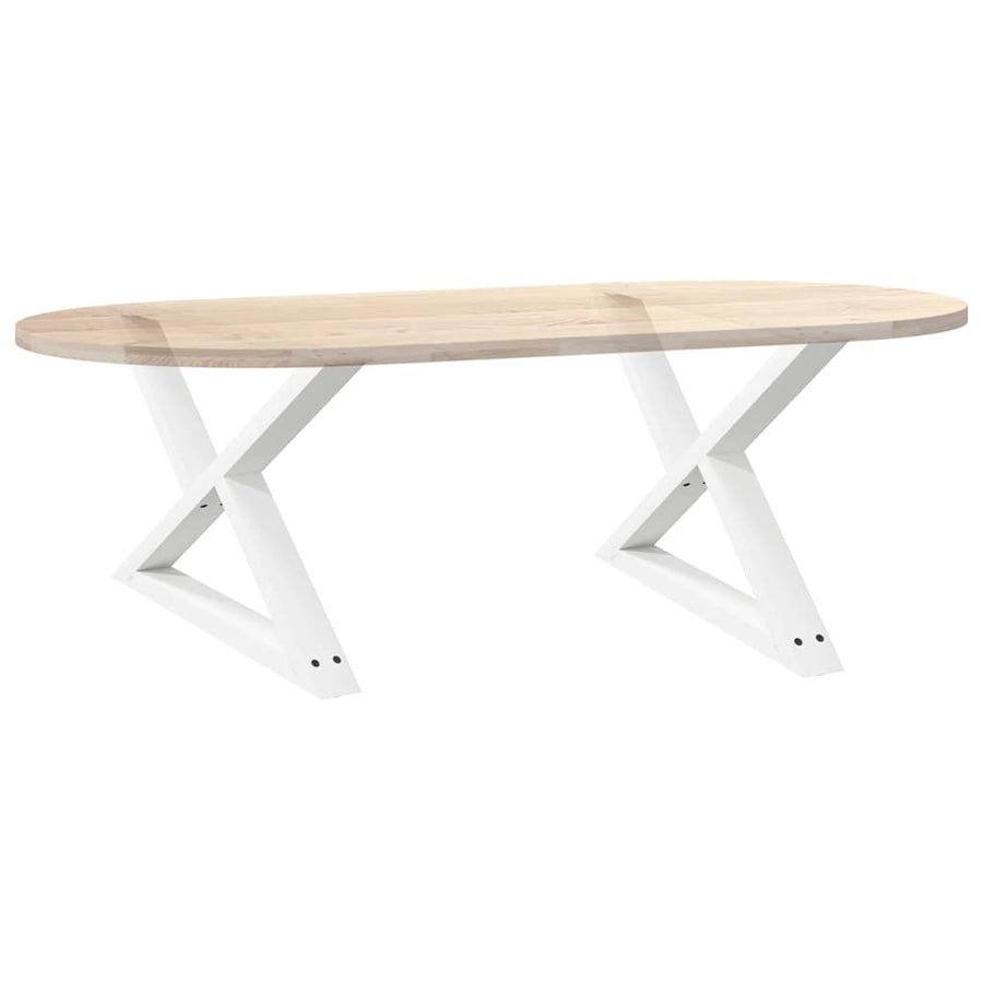 Salontafelpoten 2 st 70x(42-43,3) cm staal wit