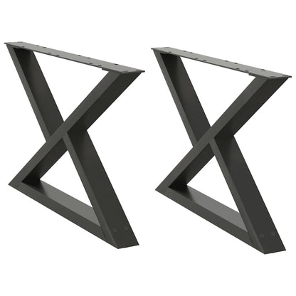 Salontafelpoten 2 st 70x(42-43,3) cm staal antraciet