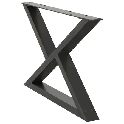 Salontafelpoten 2 st 70x(42-43,3) cm staal antraciet