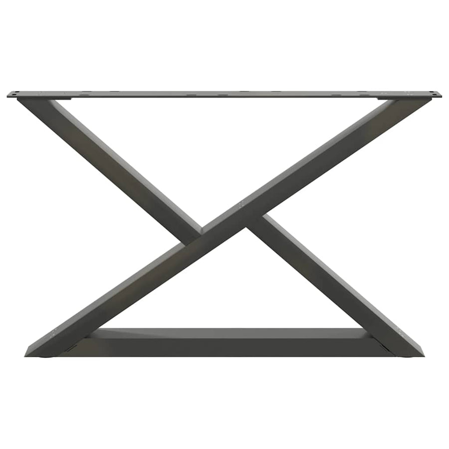 Salontafelpoten 2 st 70x(42-43,3) cm staal antraciet