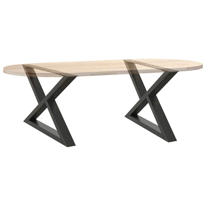 Salontafelpoten 2 st 70x(42-43,3) cm staal antraciet