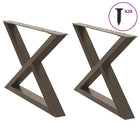 Coffee table legs 2 pcs 70x(42-43.3) cm steel natural