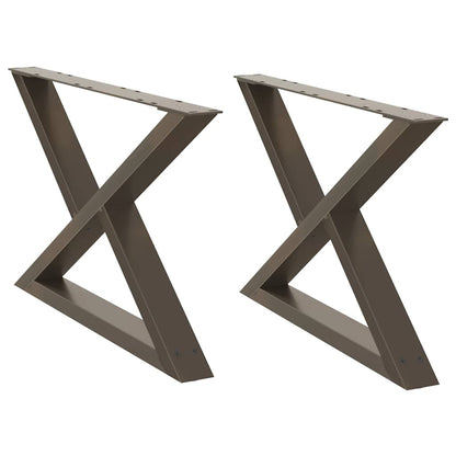 Salontafelpoten 2 st 70x(42-43,3) cm staal naturel