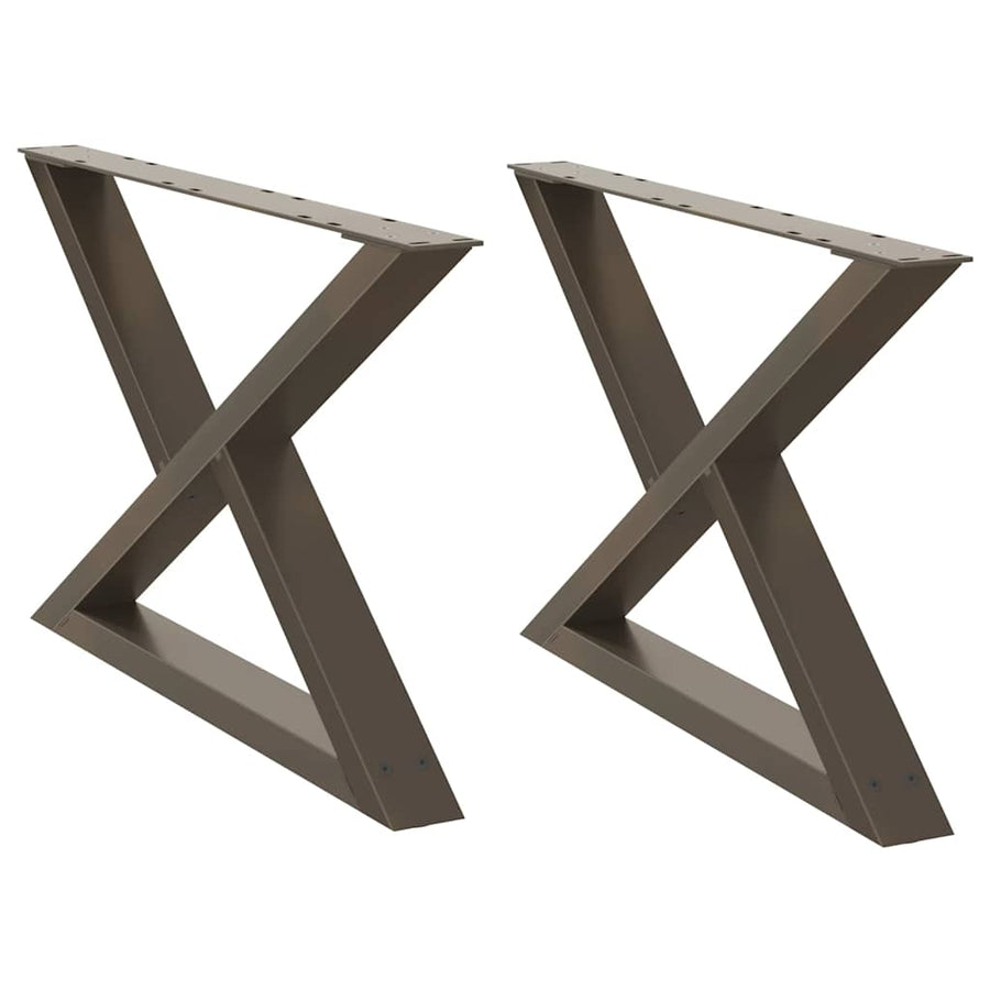 Salontafelpoten 2 st 70x(42-43,3) cm staal naturel