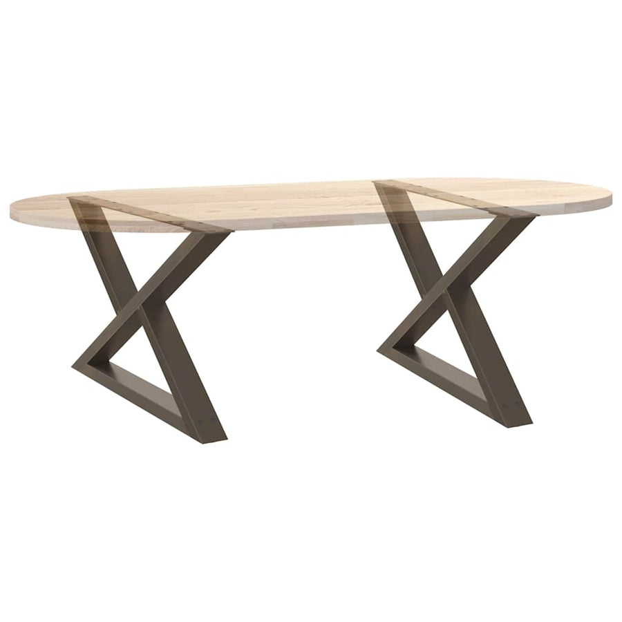 Salontafelpoten 2 st 70x(42-43,3) cm staal naturel
