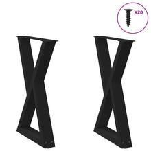 Eettafelpoten 2 st 50x(72-73,3) cm staal zwart