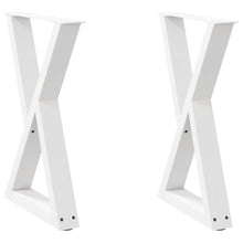 Eettafelpoten 2 st 50x(72-73,3) cm staal wit