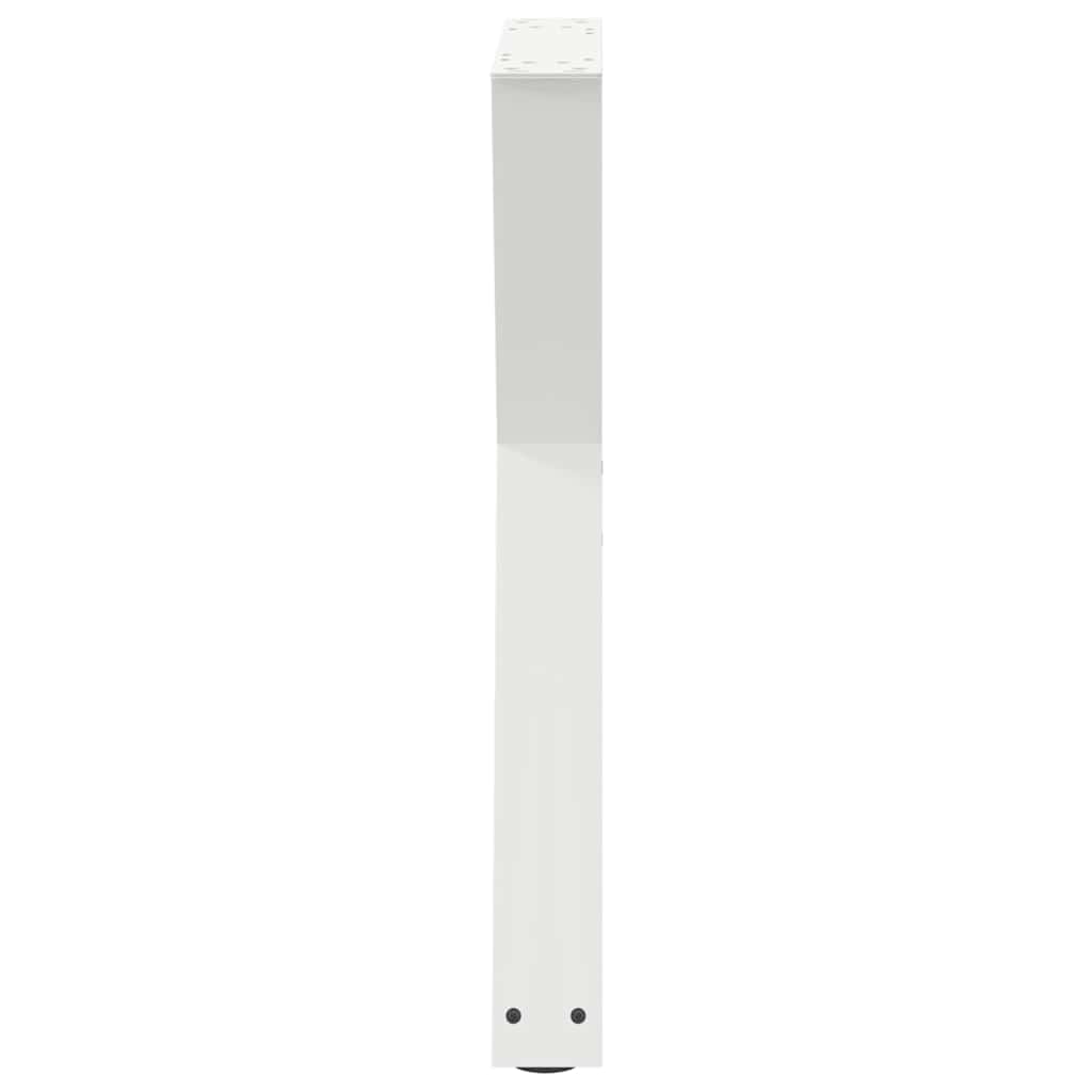 Eettafelpoten 2 st 50x(72-73,3) cm staal wit