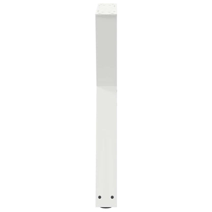 Eettafelpoten 2 st 50x(72-73,3) cm staal wit