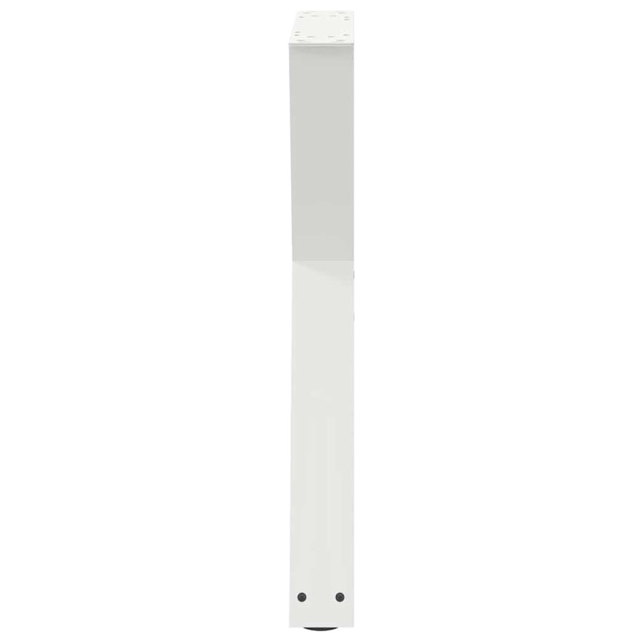 Eettafelpoten 2 st 50x(72-73,3) cm staal wit