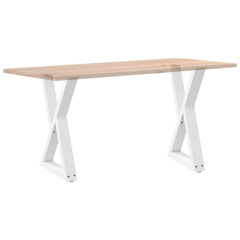 Eettafelpoten 2 st 50x(72-73,3) cm staal wit