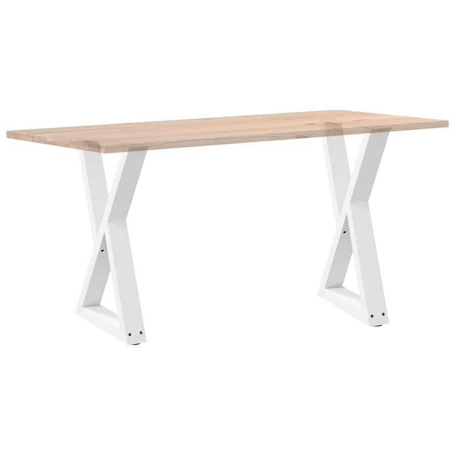 Eettafelpoten 2 st 50x(72-73,3) cm staal wit