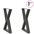 Tafelpoten 2 st 50x72-73,3 cm staal antraciet