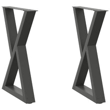 Eettafelpoten 2 st 50x(72-73,3) cm staal antraciet