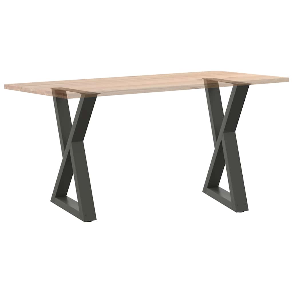 Eettafelpoten 2 st 50x(72-73,3) cm staal antraciet