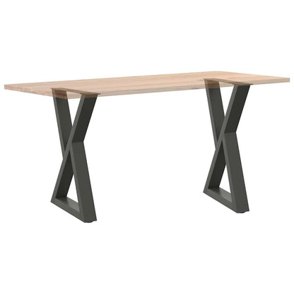 Eettafelpoten 2 st 50x(72-73,3) cm staal antraciet