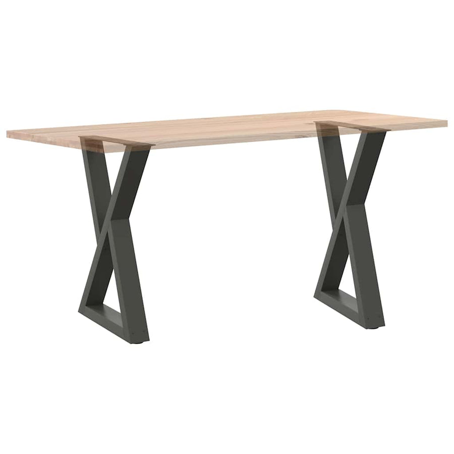 Eettafelpoten 2 st 50x(72-73,3) cm staal antraciet