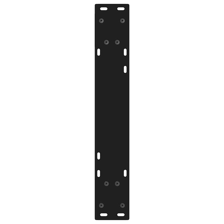 Eettafelpoten 2 st 60x(72-73,3) cm staal zwart