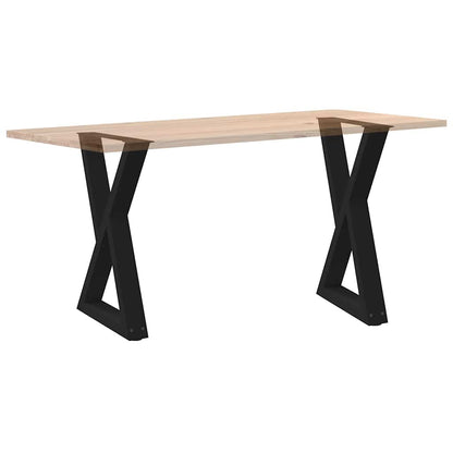 Eettafelpoten 2 st 60x(72-73,3) cm staal zwart