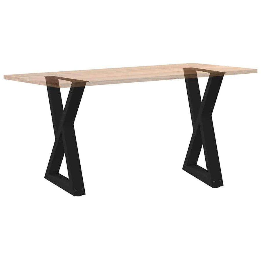 Eettafelpoten 2 st 60x(72-73,3) cm staal zwart