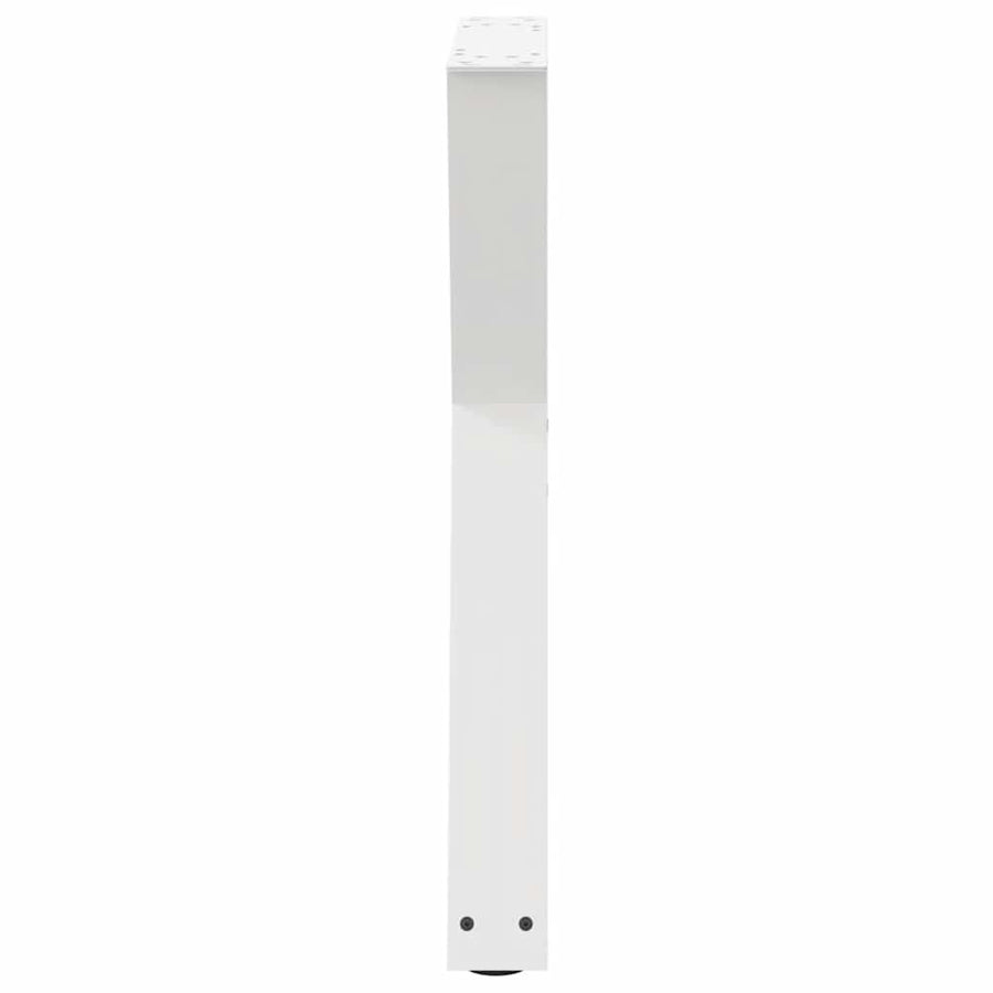 Eettafelpoten 2 st 60x(72-73,3) cm staal wit